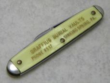 Hammer Brand USA "Graffius Burial Vaults" Two Blade Folding Knife 
