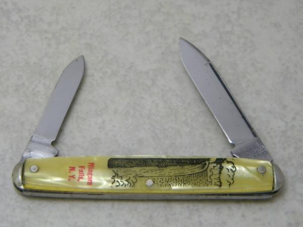 Utica Cutlery Co NY USA "Niagara Falls NY" Pen Advertising Knife