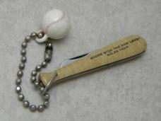 Colonial Prov USA Baseball and Bat Advertising Knife