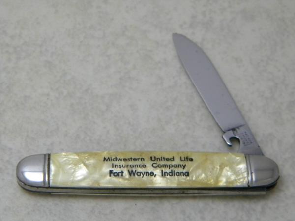 Unbranded "Midwestern Life Insurance" Advertising Trick Knife 