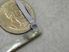 Salm Pearl "Wisconsin Dells" Mini Key Chain Advertising Knife c. 1926-1935
