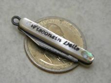 Salm Pearl "Wisconsin Dells" Mini Key Chain Advertising Knife c. 1926-1935