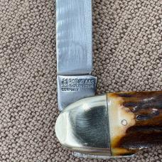 Kissing Crane Whittler Solingen Germany, Stag, Pocket Knife NKCA 1980, (145)