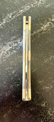 Beautiful Fight'N Rooster By Graham Clayton Mother Of Pearl Lockback Knife, Sheffield England