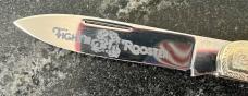 Beautiful Fight'N Rooster By Graham Clayton Mother Of Pearl Lockback Knife, Sheffield England