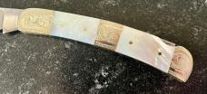 Beautiful Fight'N Rooster By Graham Clayton Mother Of Pearl Lockback Knife, Sheffield England