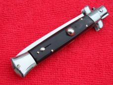 Rare 8" Vintage Italian Stiletto Blackhorn handles *Rosa Uliana Primo* in diamond stamp