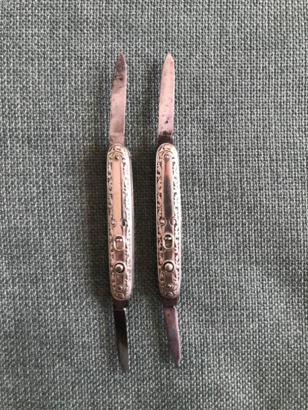 2 7/8 nickel silver schrade double 