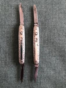 2 7/8 nickel silver schrade double 