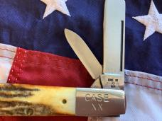 Case xx 1982, 8 Dot Razor Barlow Knife -Great Stag Handles -Mdl# 52009 1/2 SSP -Serial #3047 -Minty!