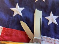 Case xx 1982, 8 Dot Razor Barlow Knife -Great Stag Handles -Mdl# 52009 1/2 SSP -Serial #3047 -Minty!