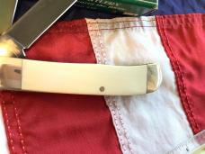 Bear & Son Custom 2 Blade Trapper w/ Ivory Handles & Titanium Blades -NOS