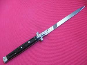 New Old Stock "INOX" 13 Inch Jet Black ITALIAN STILETTO Switchblade Knife