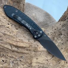 Buck Nobleman 327 Carbon Fiber Print Handle Drop Point Pocket Clip (151)