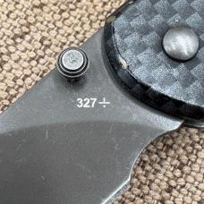 Buck Nobleman 327 Carbon Fiber Print Handle Drop Point Pocket Clip (151)