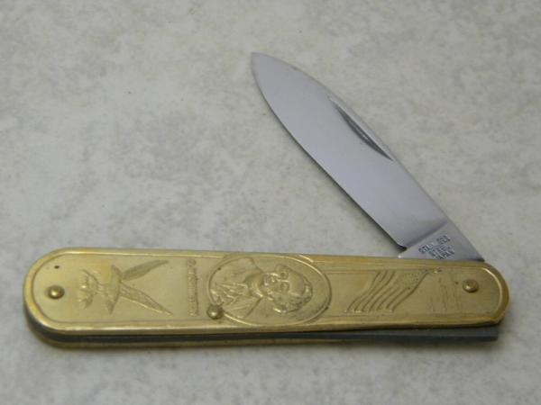 Stainless Steel Solid Brass 6195 "Washington" Folding Knife Stainless Steel Solid Brass 6195 "Washington" Folding Knife