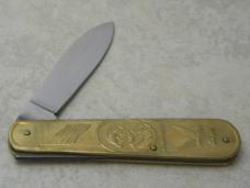 Stainless Steel Solid Brass 6195 "Washington" Folding Knife 
