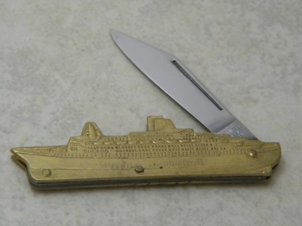 Stainless Steel Solid Brass 6197 "Queen Elizabeth II" Folding Knife 