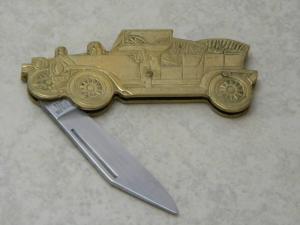 Stainless Steel Solid Brass 6198 "Rolls Royce Silver Ghost" Folding Knife 