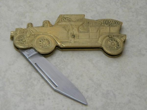 Stainless Steel Solid Brass 6198 "Rolls Royce Silver Ghost" Folding Knife 