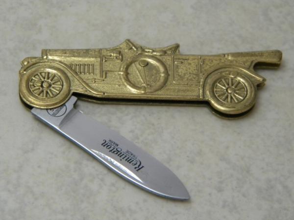 Remington UMC Brass Antique Car Figural Folding Knife * Remington UMC Brass Antique Car Figural Folding Knife *