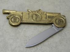 Remington UMC Brass Antique Car Figural Folding Knife *