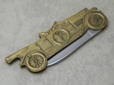Remington UMC Brass Antique Car Figural Folding Knife *