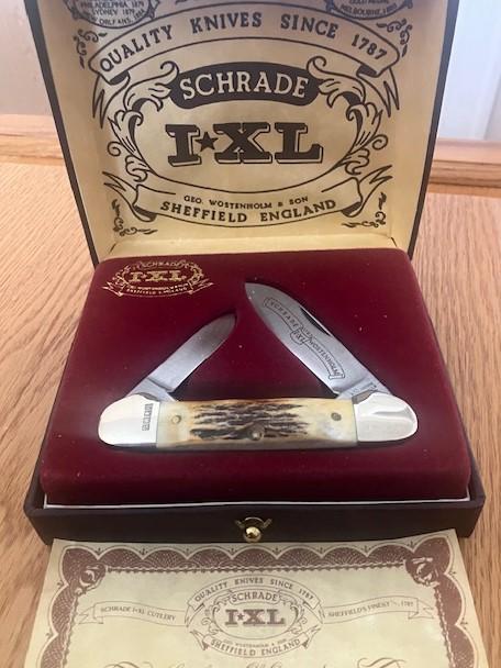 I*X.L. SHEFFIELD SCHRADE CANOE STAG