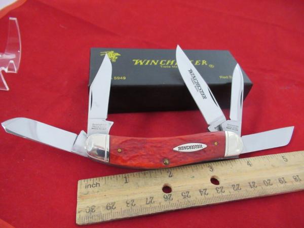 Winchester 5 Blade Sowbelly Red Bone Pattern # W15 5949 Winchester 5 Blade Sowbelly Red Bone Pattern # W15 5949
