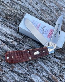 SCHATT & MORGAN ** LIGHT BROWN JIGGED BONE SWAY BACK TRAPPER