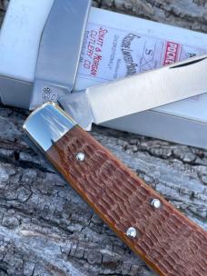 SCHATT & MORGAN ** LIGHT BROWN JIGGED BONE SWAY BACK TRAPPER