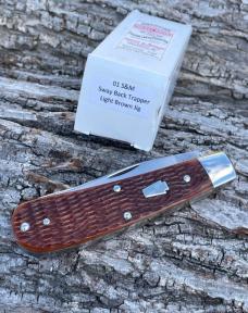 SCHATT & MORGAN ** LIGHT BROWN JIGGED BONE SWAY BACK TRAPPER