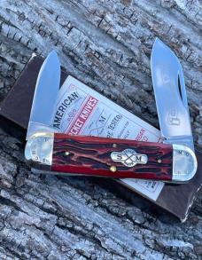 SCHATT & MORGAN ** FILE & WIRE (ATS 34) RED WORM GROOVED SMALL SUNFISH