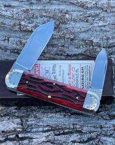 SCHATT & MORGAN ** FILE & WIRE (ATS 34) RED WORM GROOVED SMALL SUNFISH