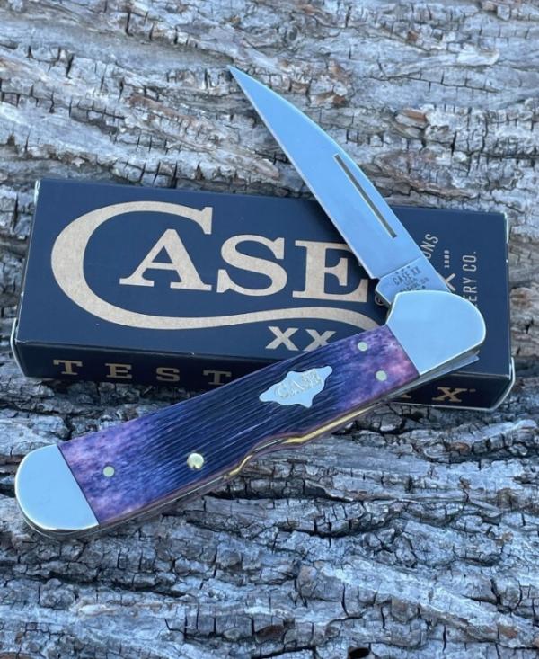 CASE XX ** 2023 PURPLE JIGGED BONE WHARNCLIFFE LARGE COPPERLOCK CASE XX ** 2023 PURPLE JIGGED BONE WHARNCLIFFE LARGE COPPERLOCK