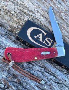 CASE XX ** BOSE 2010 RED JIGGED BONE BACK POCKET W/LANYARD