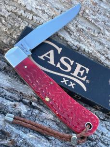 CASE XX ** BOSE 2010 RED JIGGED BONE BACK POCKET W/LANYARD