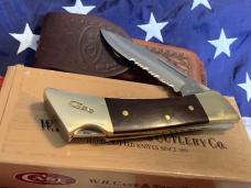Mid 1980s Case xx Folding Hunter w/ Wood Handles in box & Sheath -NOS