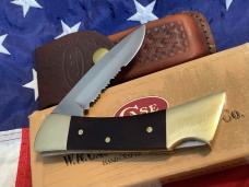Mid 1980s Case xx Folding Hunter w/ Wood Handles in box & Sheath -NOS