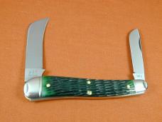 Great Eastern Cutlery GEC Tractor Green Jigged Bone John Chapman Farmer Knife NIT USA Made 383225