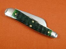 Great Eastern Cutlery GEC Tractor Green Jigged Bone John Chapman Farmer Knife NIT USA Made 383225