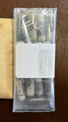 Vintage Mini Little Atom 2mm Pinfire Gun Dealer Kit, 6 Pistols, Mother Of Pearl Scales, Japan