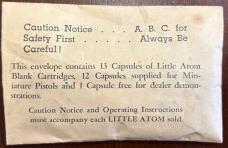 Vintage Mini Little Atom 2mm Pinfire Gun Dealer Kit, 6 Pistols, Mother Of Pearl Scales, Japan