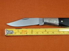 Schatt & Morgan Smooth Buffalo Horn Barlow Knife by Cooper Cutlery C69BH Clip Blade Made In USA 
