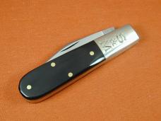 Schatt & Morgan Smooth Buffalo Horn Barlow Knife by Cooper Cutlery C69BH Clip Blade Made In USA 