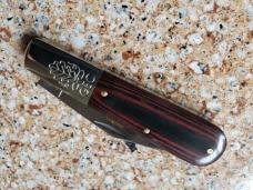 Great Eastern Cutlery 861121 Barlow Red & Black Linen Micarta, 440C Stainless Steel Blade New, Mint!