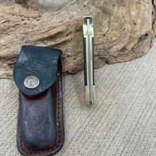 Case XX 58L SS USA 9 Dot Mako Knife - with Leather Sheath Lock back Hunter(1111)