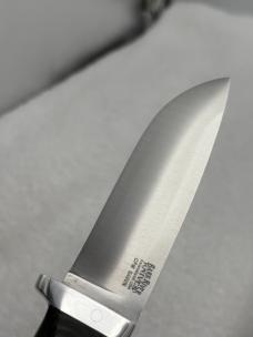 Bark River Classic Drop Point Hunter Black Linen Micarta Handles New In Box Made In USA 