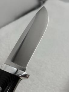 Bark River Classic Drop Point Hunter Black Linen Micarta Handles New In Box Made In USA 