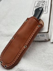 Bark River Classic Drop Point Hunter Black Linen Micarta Handles New In Box Made In USA 